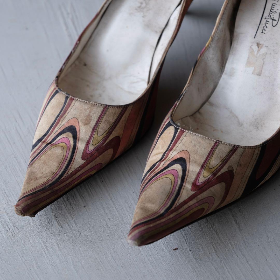 イタリア Emilio Pucci パンプス 1970〜1980's オブジェ