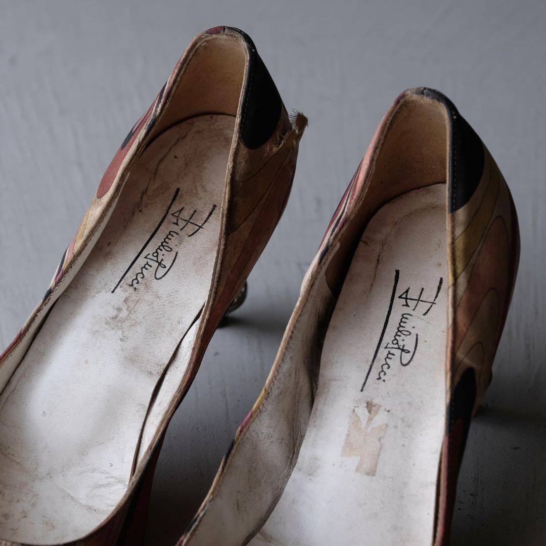 イタリア Emilio Pucci パンプス 1970〜1980's オブジェ