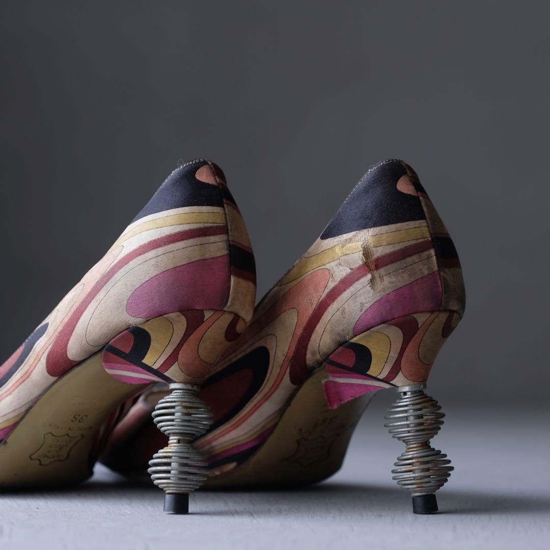 イタリア Emilio Pucci パンプス 1970〜1980's オブジェ