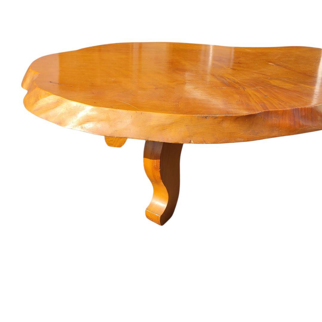 送料込 昭和 レトロ 天然木 一枚板 テーブル 座卓 アンティーク