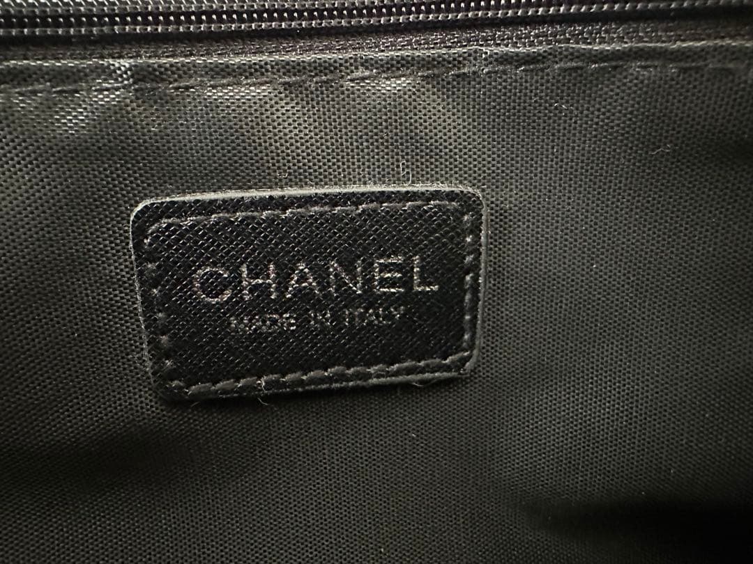 訳あり未使用☆CHANELシャネルノベルティ新品ボストンバッグ黒ジムストラップ付
