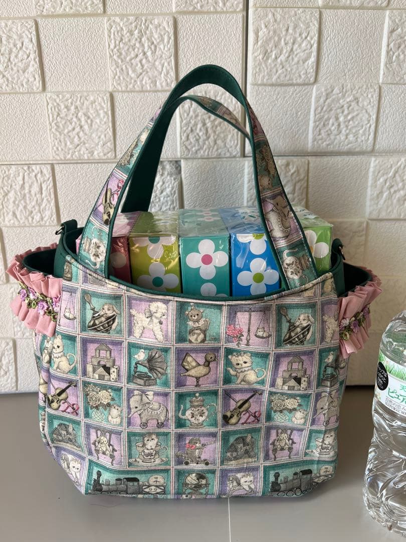 【yukiemon ユキエモン】新柄　トイナイトS チューリップ　緑&ラベンダー