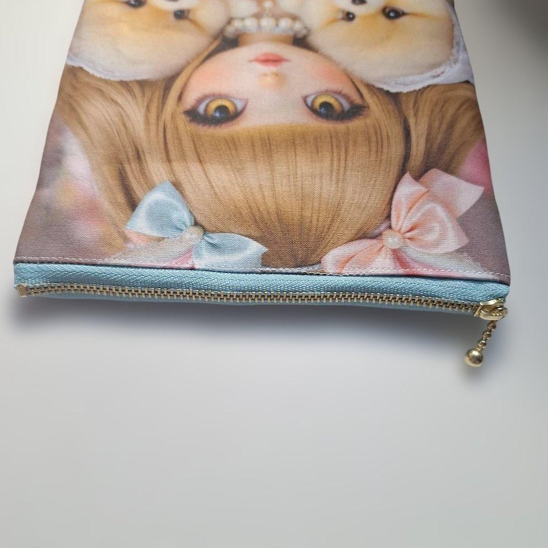 美しい女性パネル生地　ハンドメイド　ポーチ