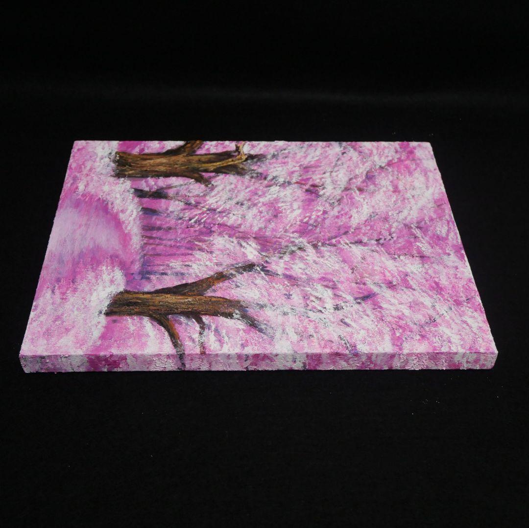 油絵 油彩 油彩画 絵画 絵【春の桜】