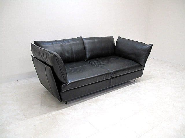 【展示品】リッツウェル 「ライトフィールド」 総革張り2人掛けソファ 約128万