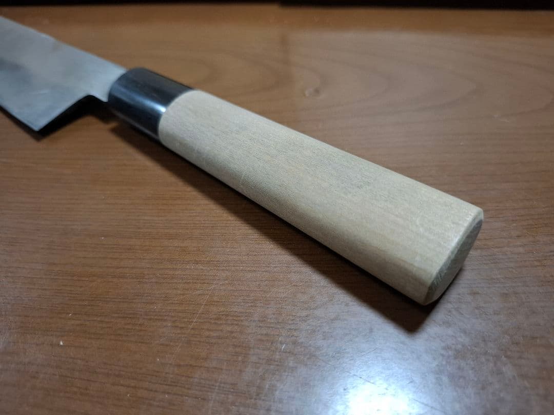 堺 刀司　菜切り包丁　全長31.7cm 刃渡り17cm 厚み 5mm 木柄