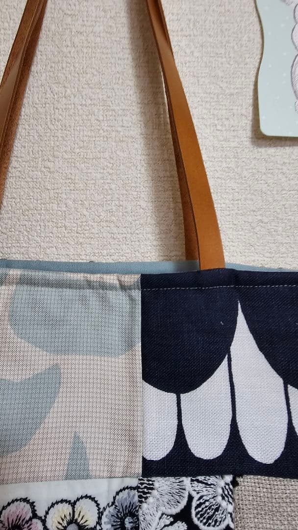 ミナペルホネンハンドメイド肩掛け楕円形ショルダー