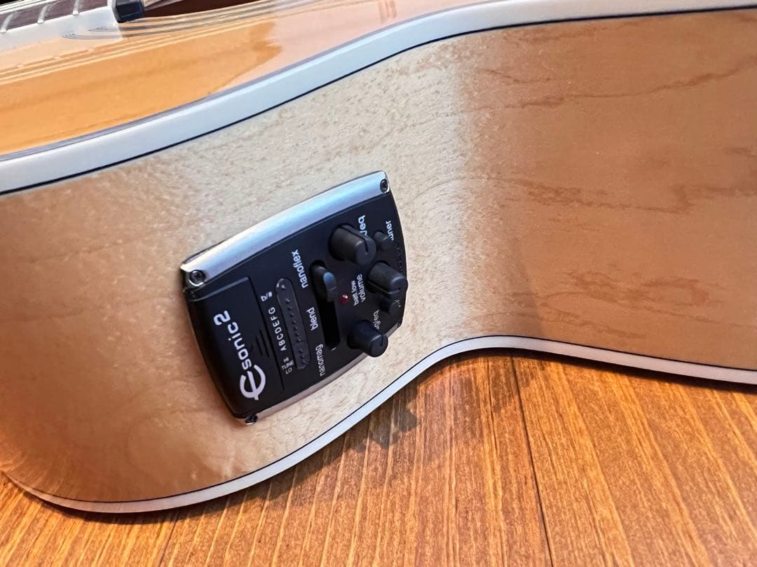 【美品】EPIPHONE EJ-200SCE/N ダブルピックアップ搭載