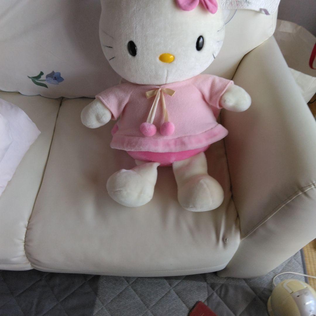 【希少・ビンテージ】ハローキティ ぬいぐるみ 特大 ピンク エンジェル （天使）