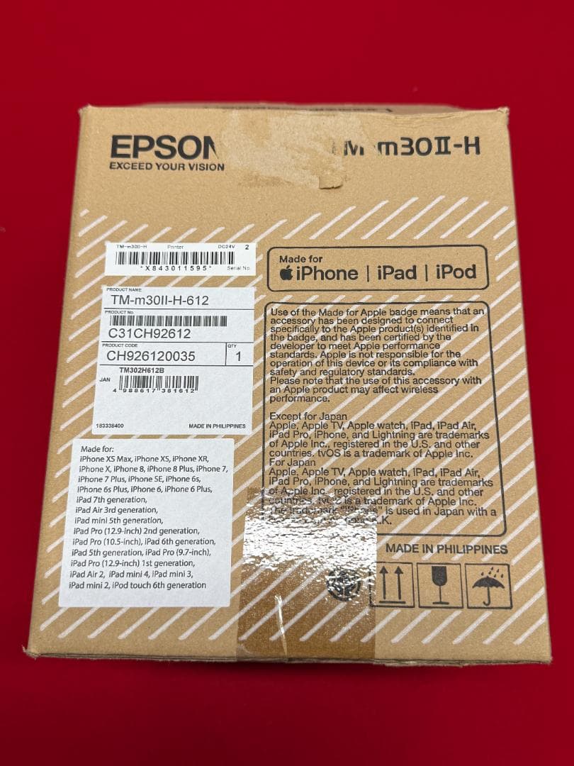使用極少 EPSON TM-m30Ⅱ-H ブラック レシートプリンター ⑫