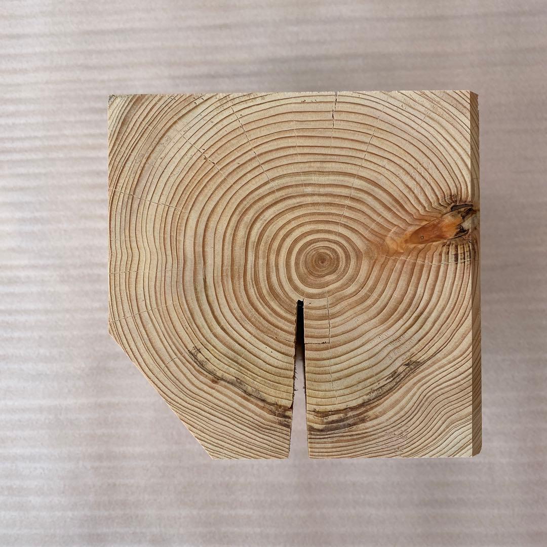 ひのきの直方体 オブジェ アクセサリー置き ディスプレイ 椅子 スツール高級感