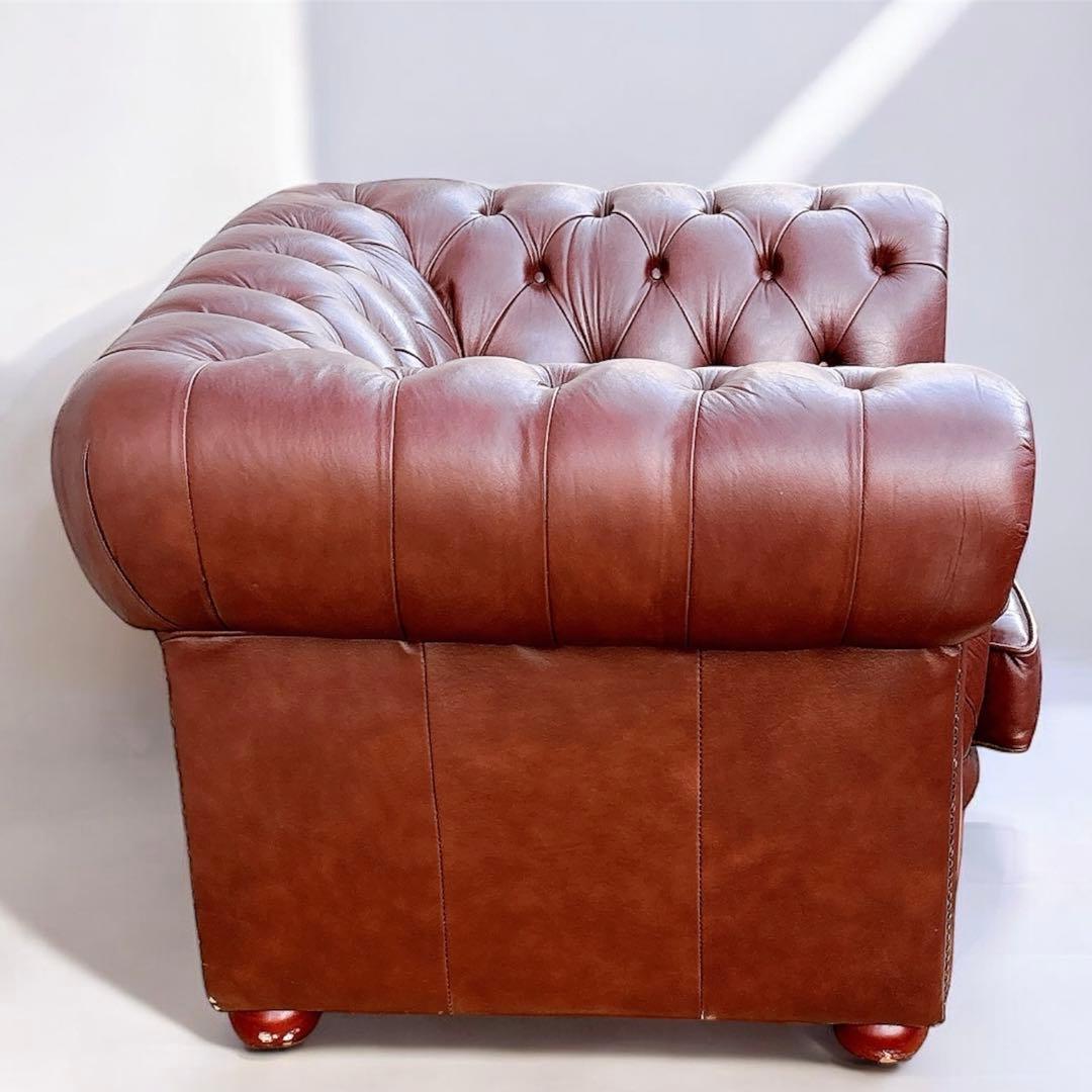 2★送料込み★チェスターフィールドソファ 一人掛け【神奈川県厚木市引取可】