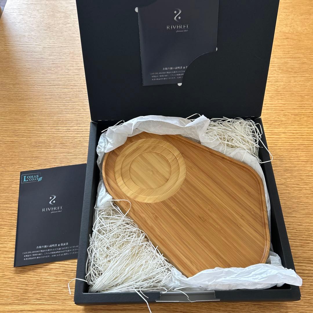 ET 竹製 トレイ2枚セット　ギフトボックス付き