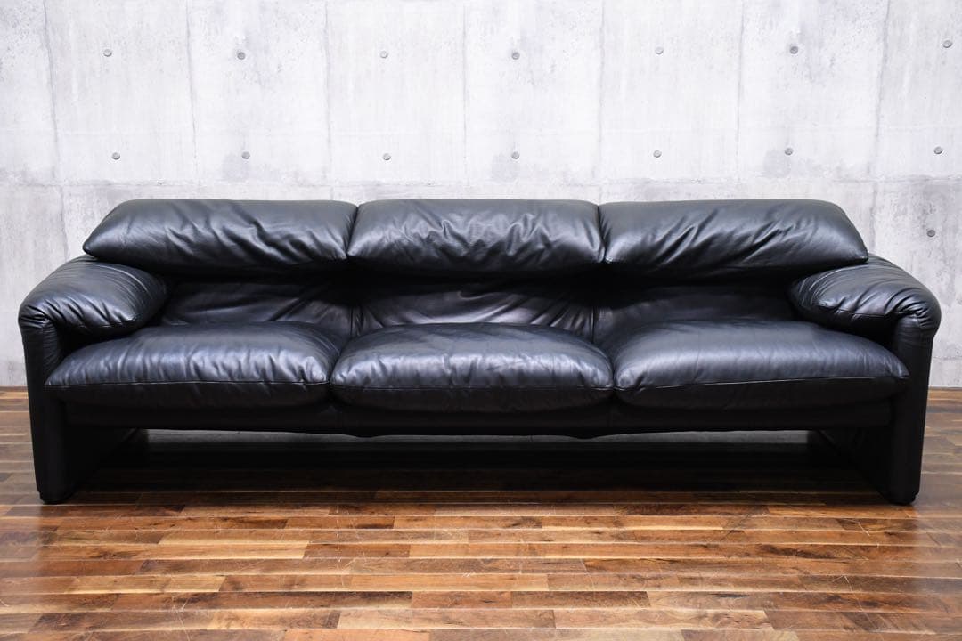 EHK47 カッシーナ Cassina マラルンガ 3人掛けソファ レザー/総革