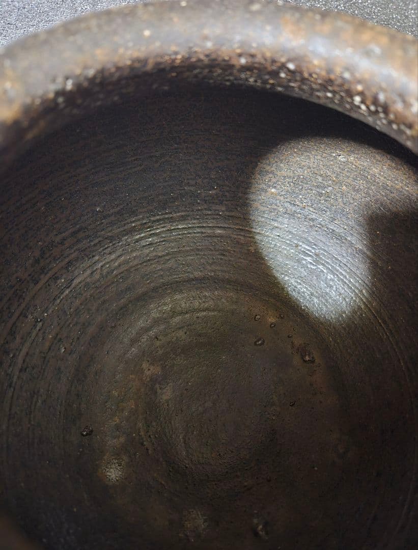 【時代古陶磁器❗】江戸時代後期～明治時代　 窯変　丸壺　花入れ　高17.6cm