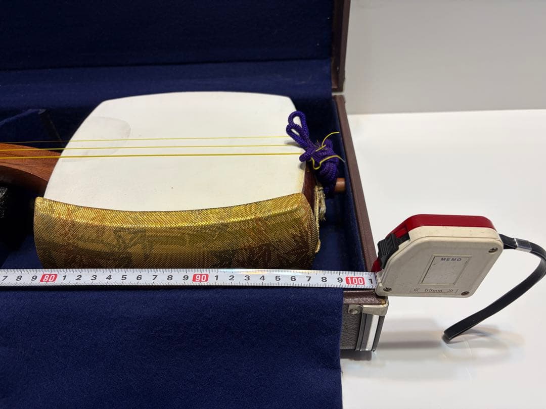 三味線本体 木製 ブラウン ケース付き