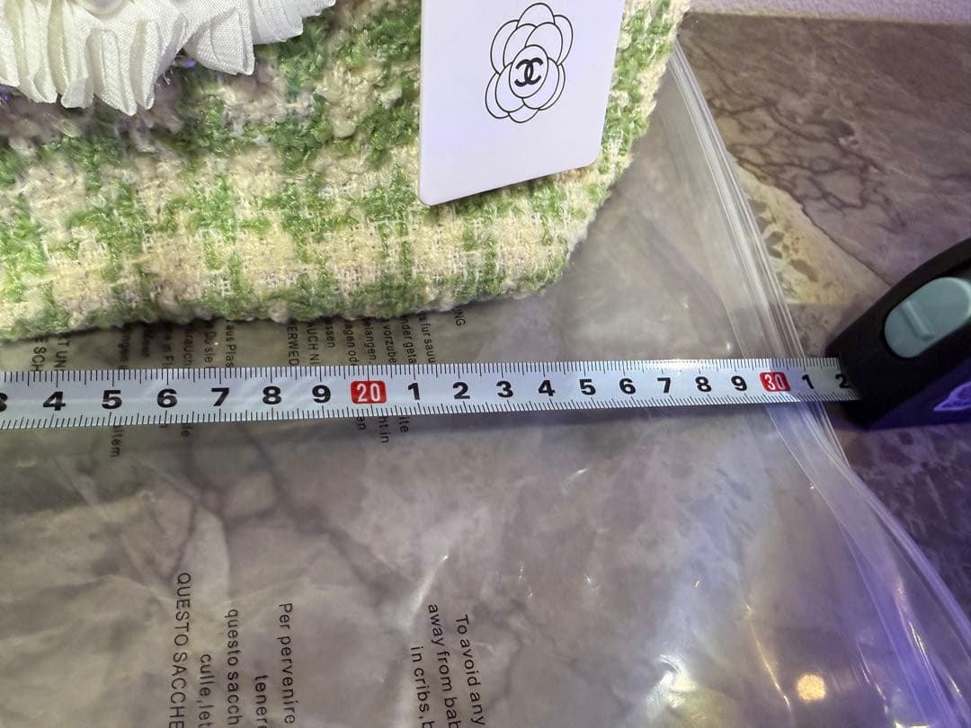 CHANEL VIPノベルティ ツイード ココマーク パール ラインストーン