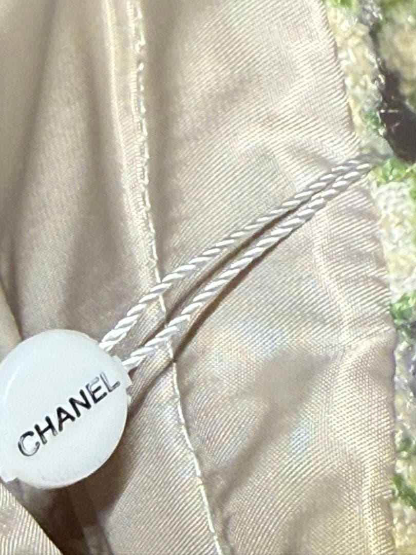 CHANEL VIPノベルティ ツイード ココマーク パール ラインストーン