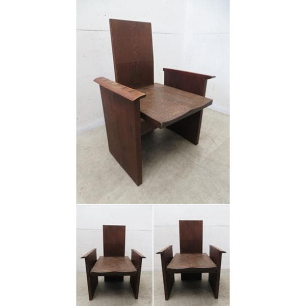 美品■アンティーク■作家物■日本■民芸家具■ザグリ■無垢材■栂材■オーク材