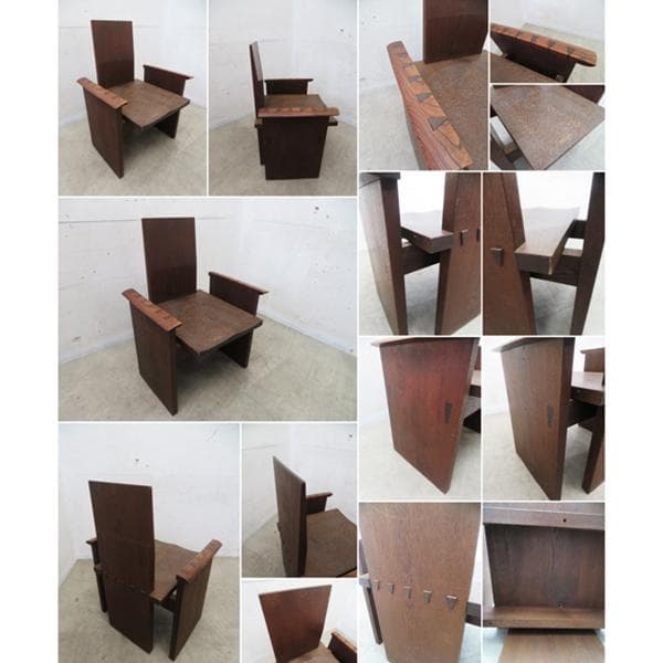 美品■アンティーク■作家物■日本■民芸家具■ザグリ■無垢材■栂材■オーク材