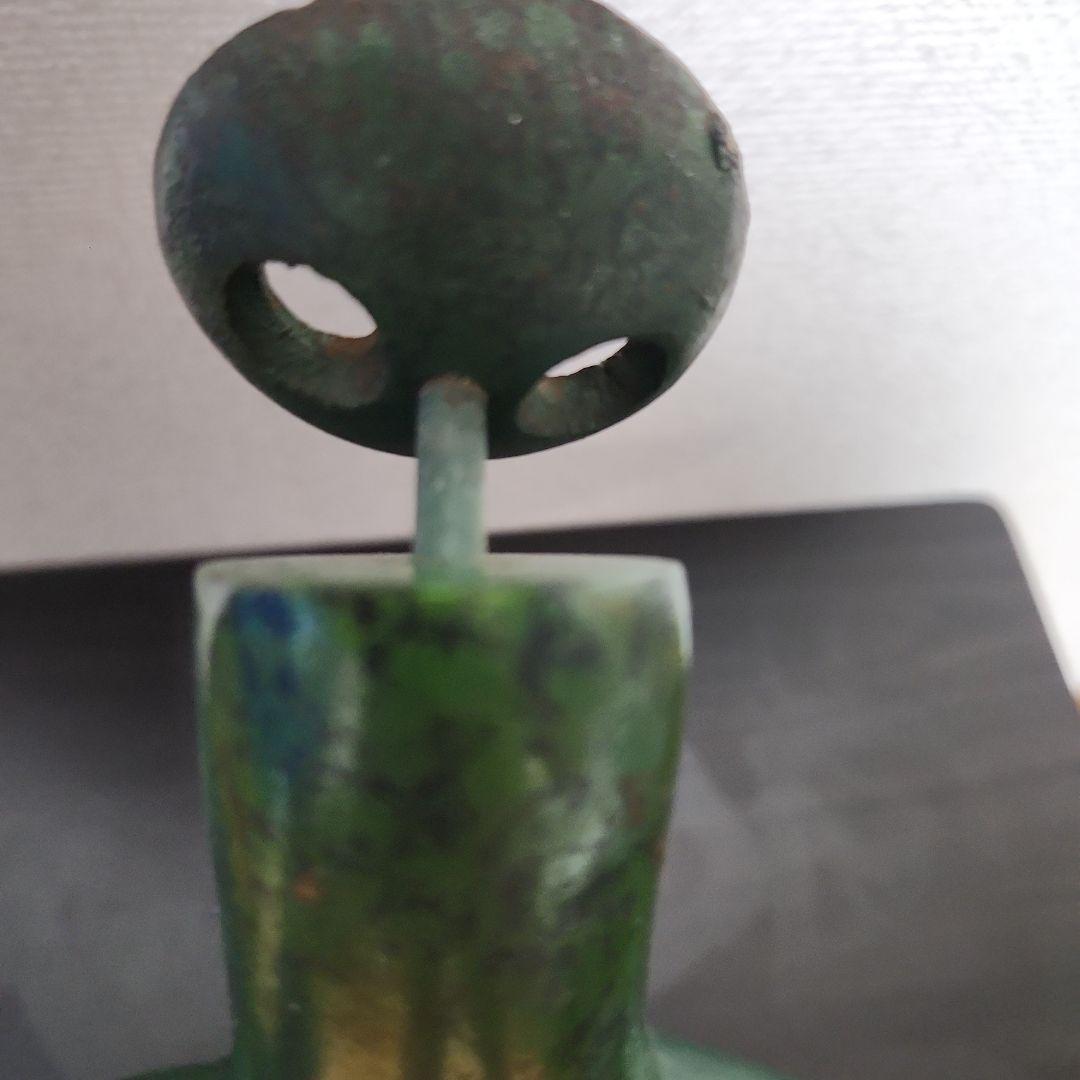 岡本太郎　太陽の塔 ブロンズ　 緑色 置物