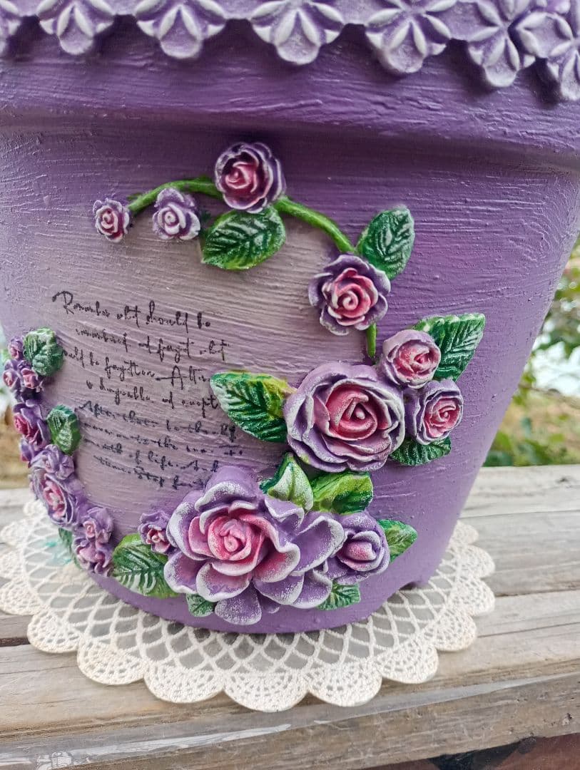 yukollection 7号鉢♡リメ鉢♡リメイク鉢♡ハンドメイド