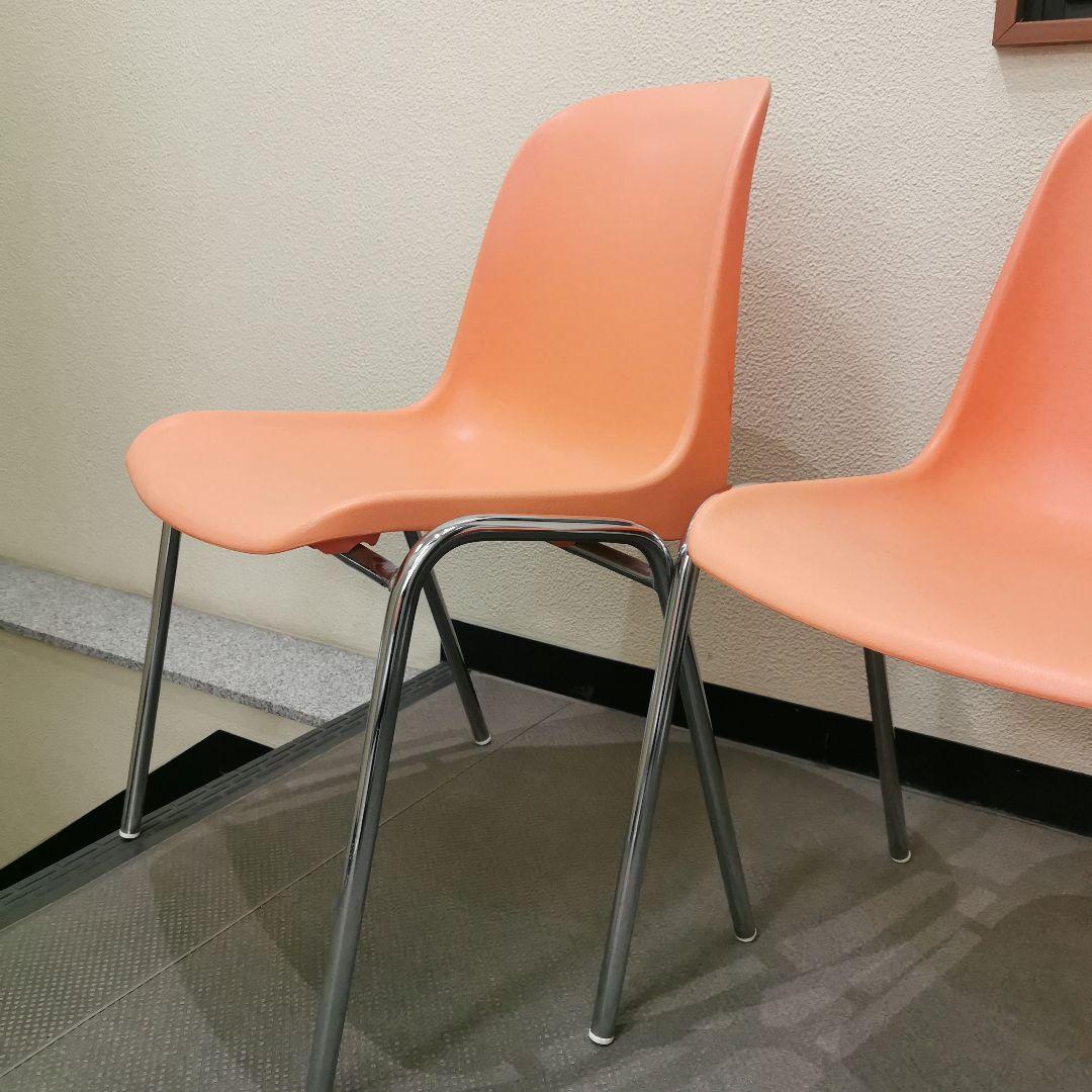 MOD ELENAモッドエレナ　オレンジ スタッキング椅子 2脚セット　イタリア