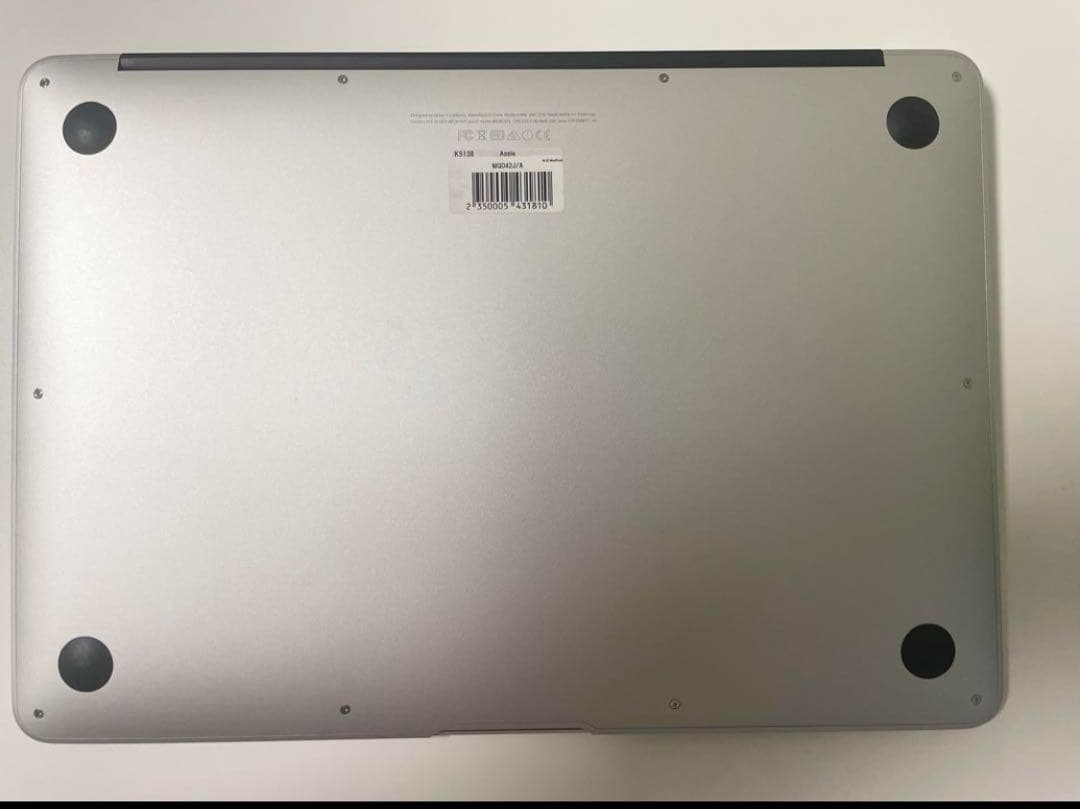 Apple MacBook air 13インチ シルバー 充電器付き