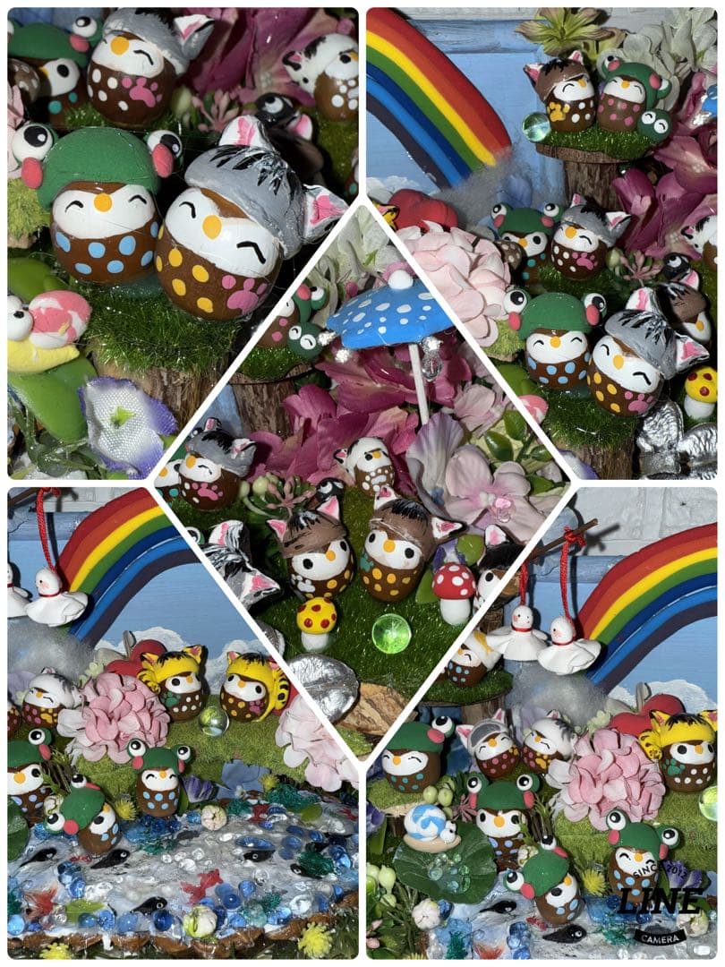 どんぐりアート♡癒しのあじさいBIGオブジェ♡