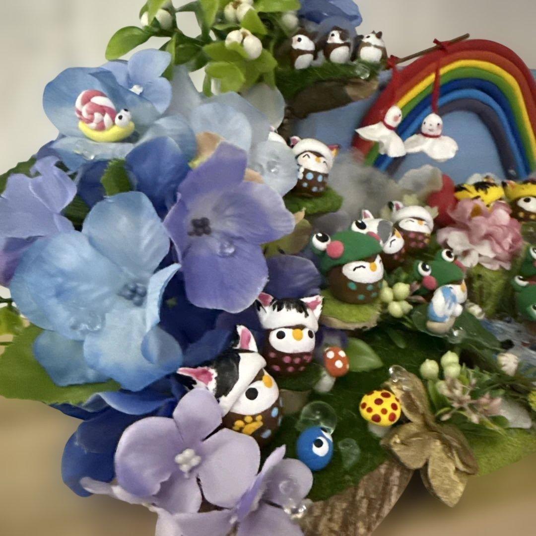 どんぐりアート♡癒しのあじさいBIGオブジェ♡