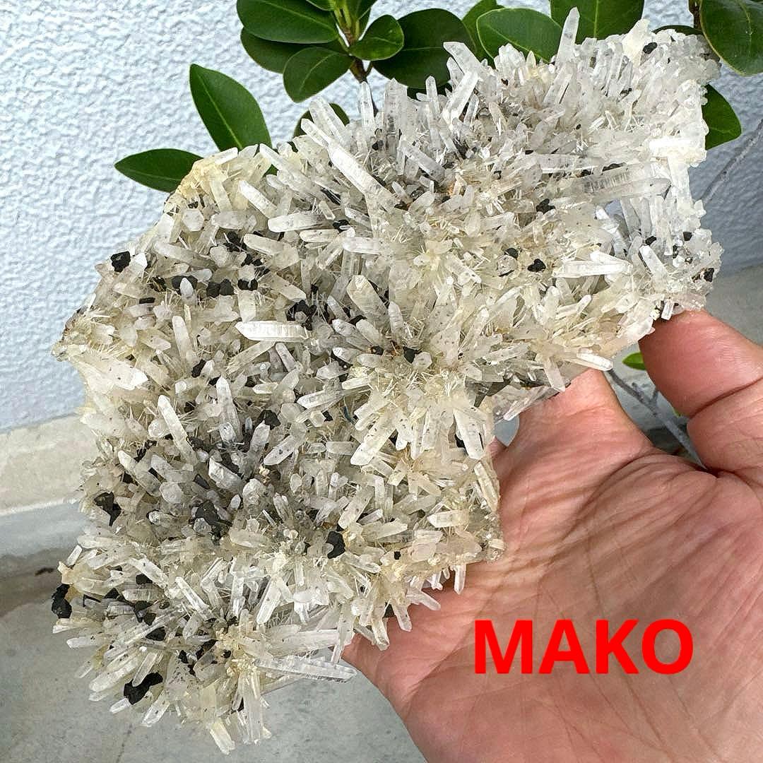 M1782☆パイライト共生水晶クラスター1.1Kg☆尾太鉱山産☆N50803