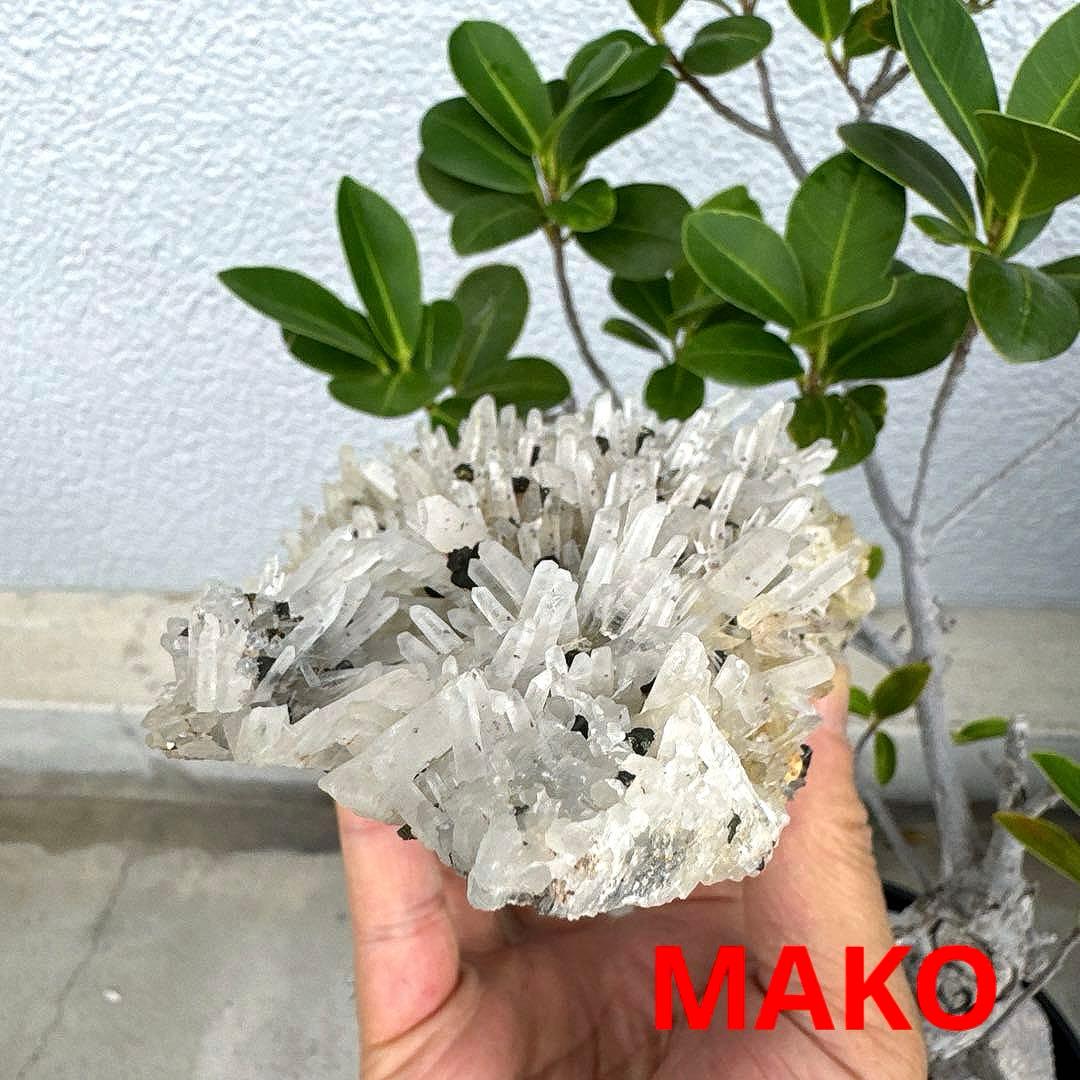 M1782☆パイライト共生水晶クラスター1.1Kg☆尾太鉱山産☆N50803