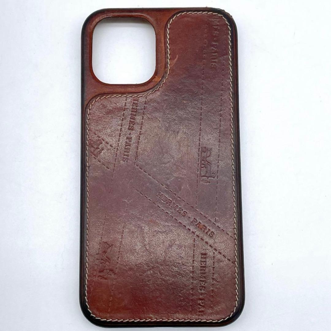 HERMES iPhone12/12 PRO 革 スマホケース m466