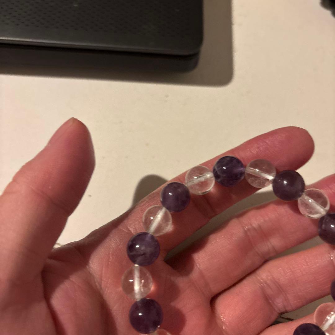 アメジストとガーネッシュヒマール水晶！綺麗！浄化！