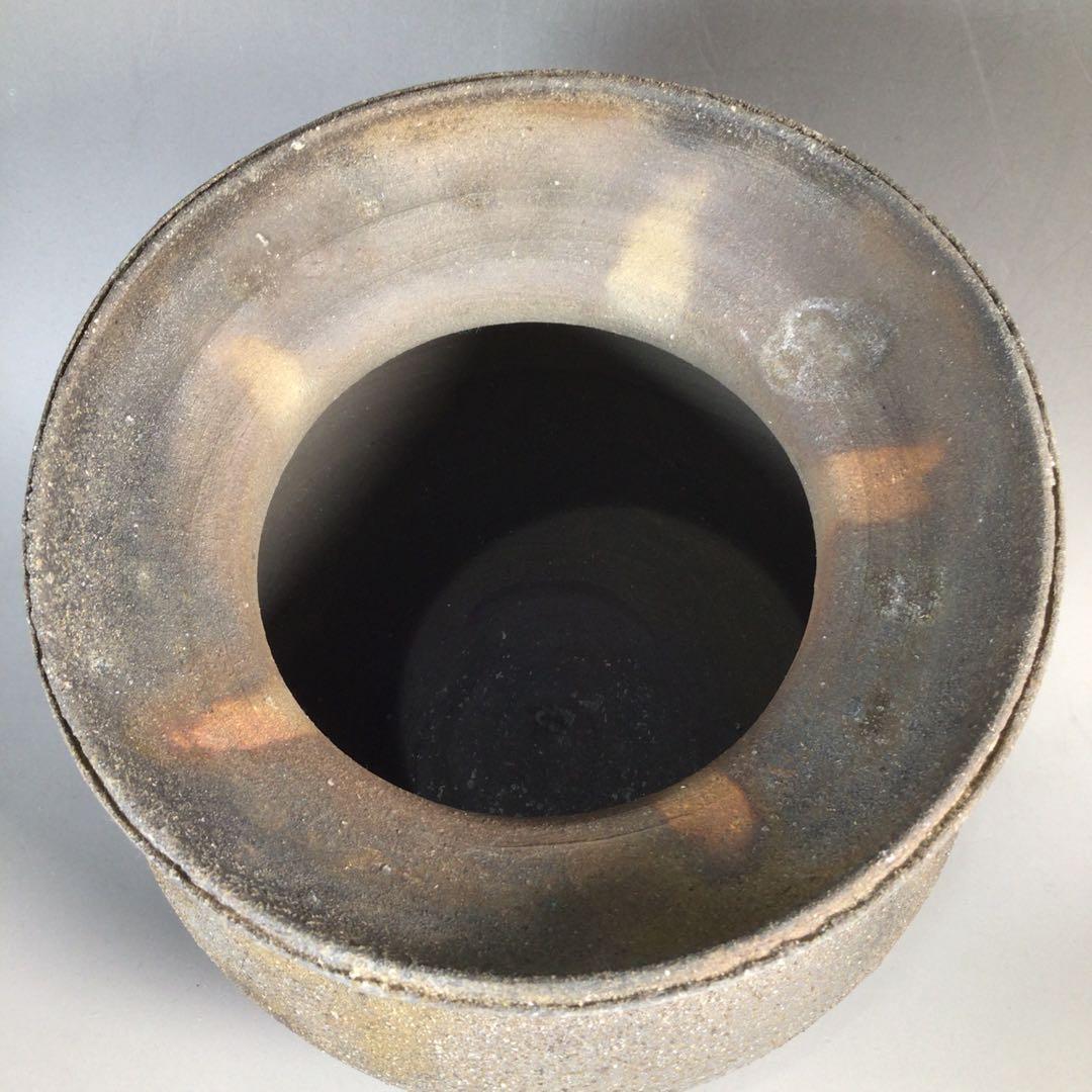 Ｎ５７３　水指　『園部玄哉造』『南蛮手』『袋形水指』　共箱　茶道具