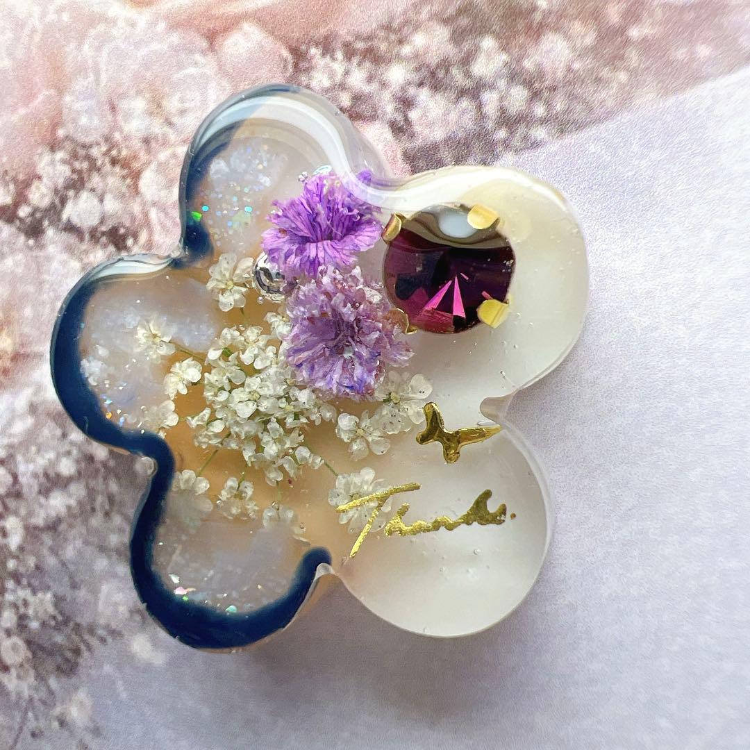 レジン ヘアゴム ドライフラワー No.820