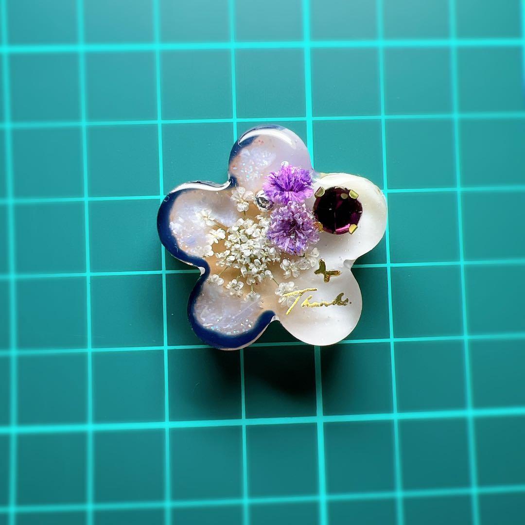 レジン ヘアゴム ドライフラワー No.820