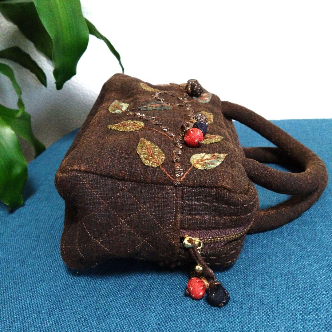 【新品未使用】パッチワークデザイン ハンドバッグ　ハンドメイド