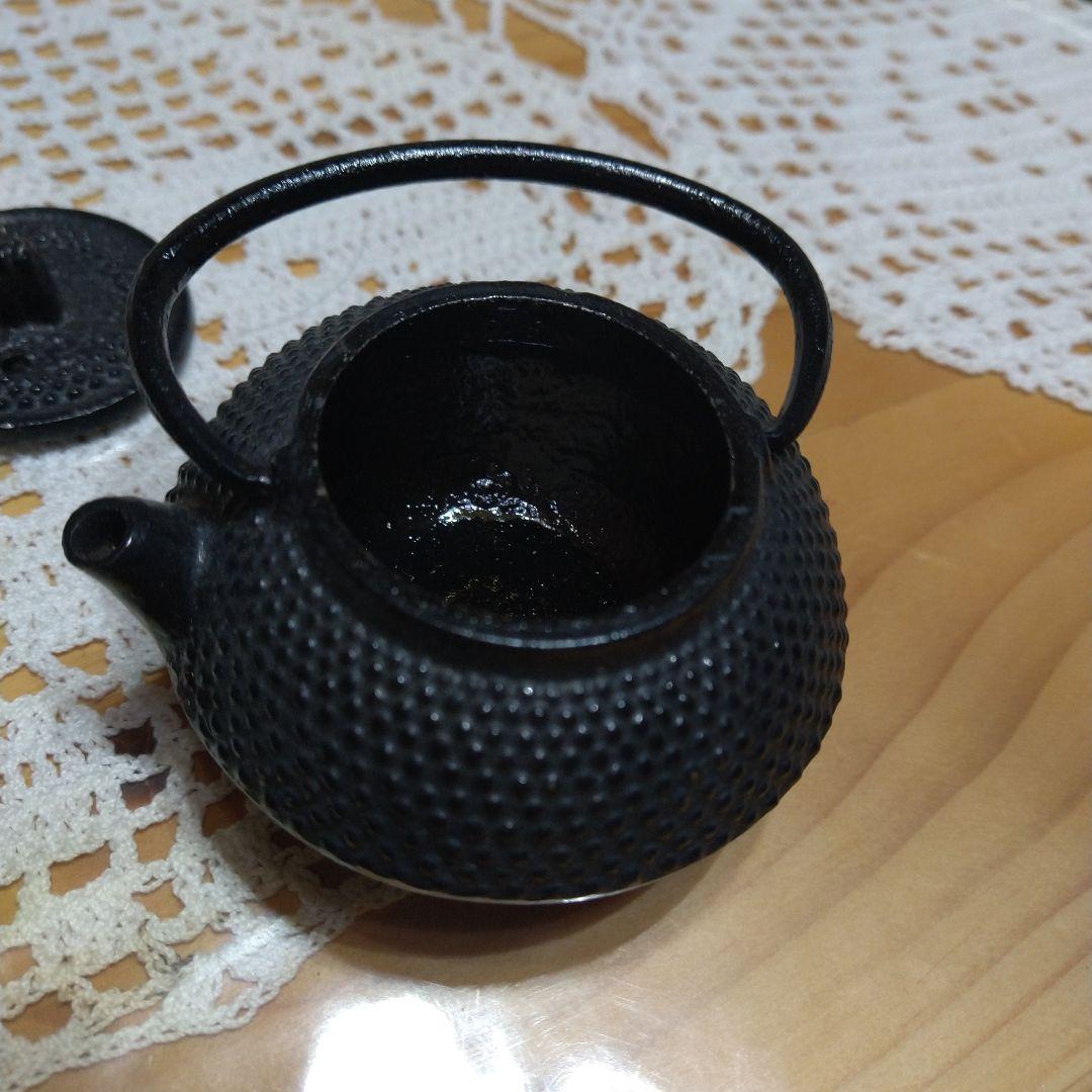 南部鉄器ミニチュア急須&鍋、鉄鈴セット