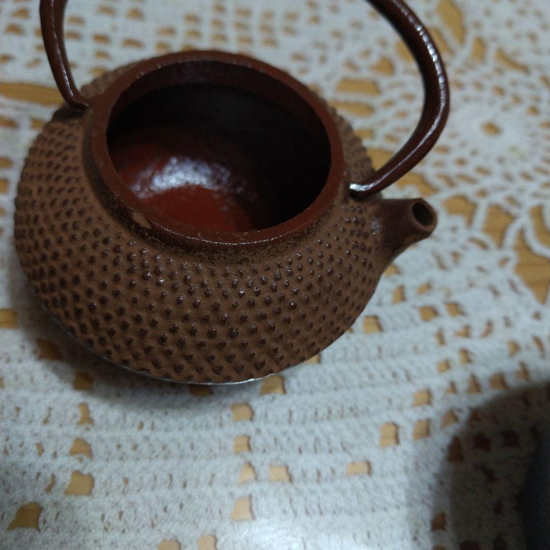 南部鉄器ミニチュア急須&鍋、鉄鈴セット