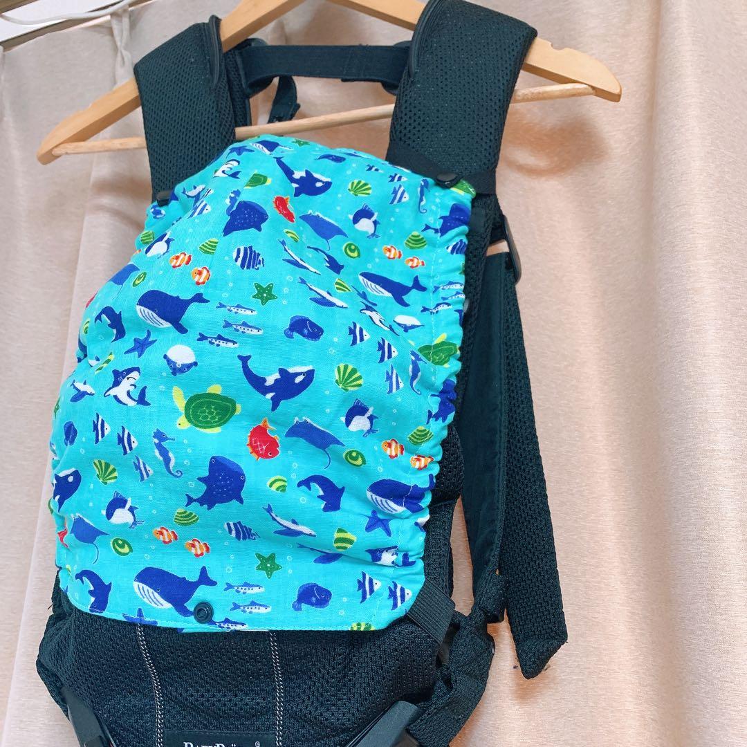 1.スワドルダブルガーゼ　よだれカバー ハンドメイド エルゴ用 ベビービョルン