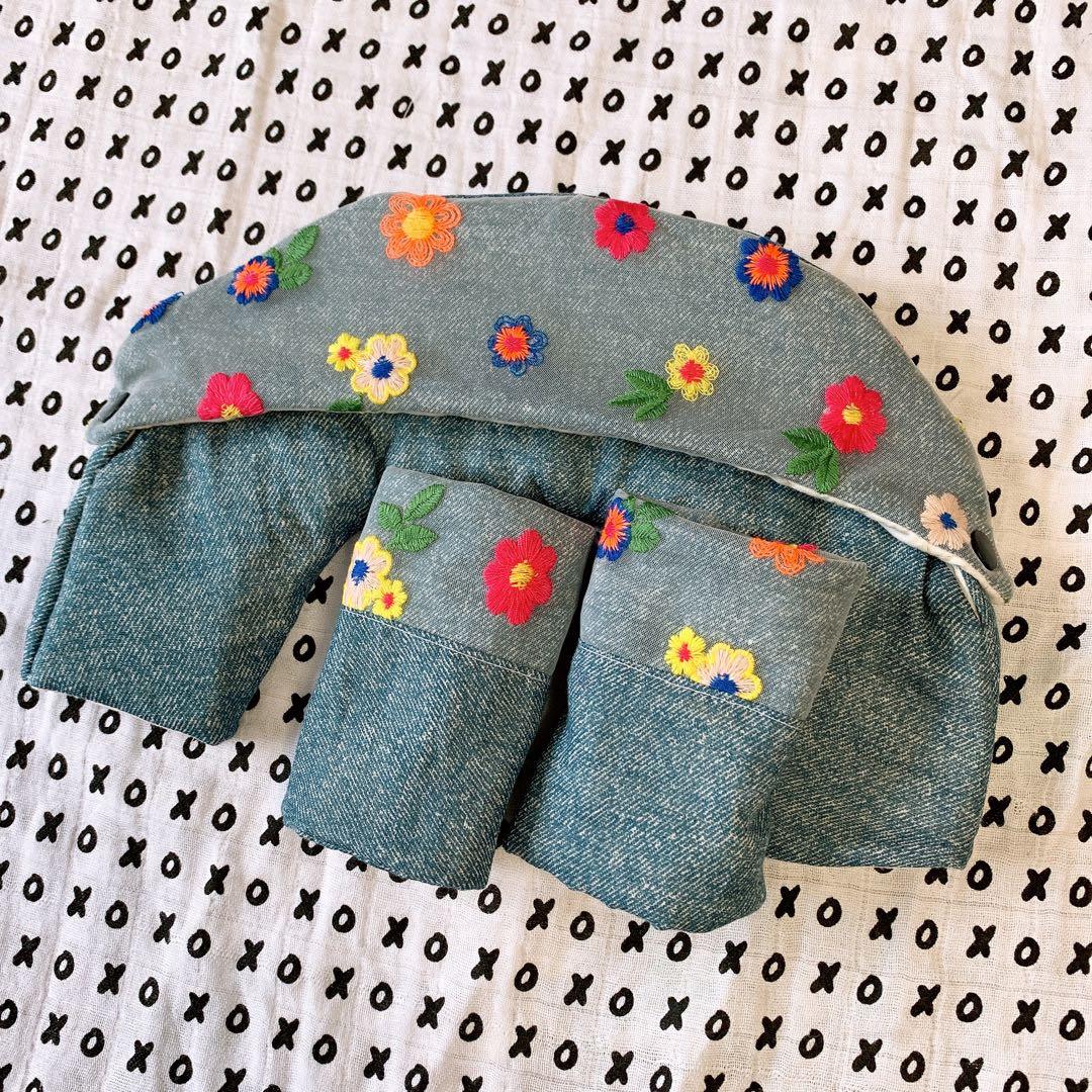 1.スワドルダブルガーゼ　よだれカバー ハンドメイド エルゴ用 ベビービョルン