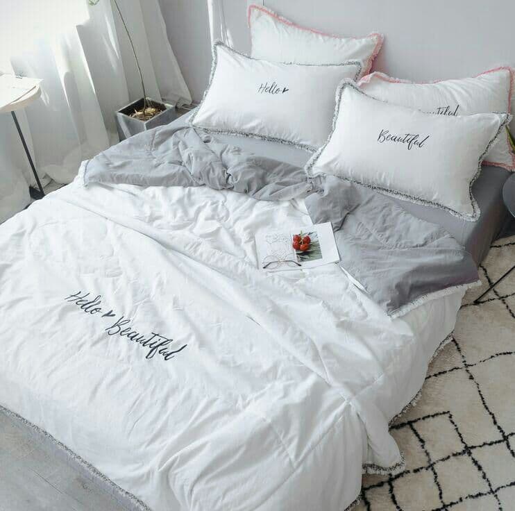 夏insプリンセス風夏涼エアコンされて4枚セット夏乙女心ダブル水洗い綿夏薄