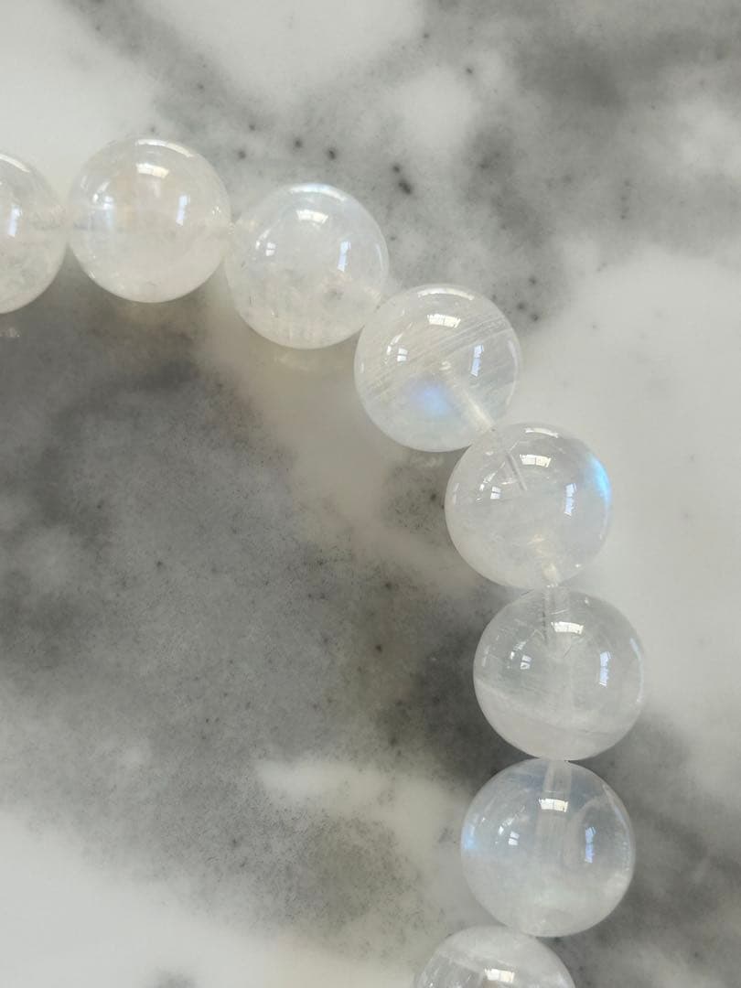 ホワイトラブラドライトブレスレット10ミリ