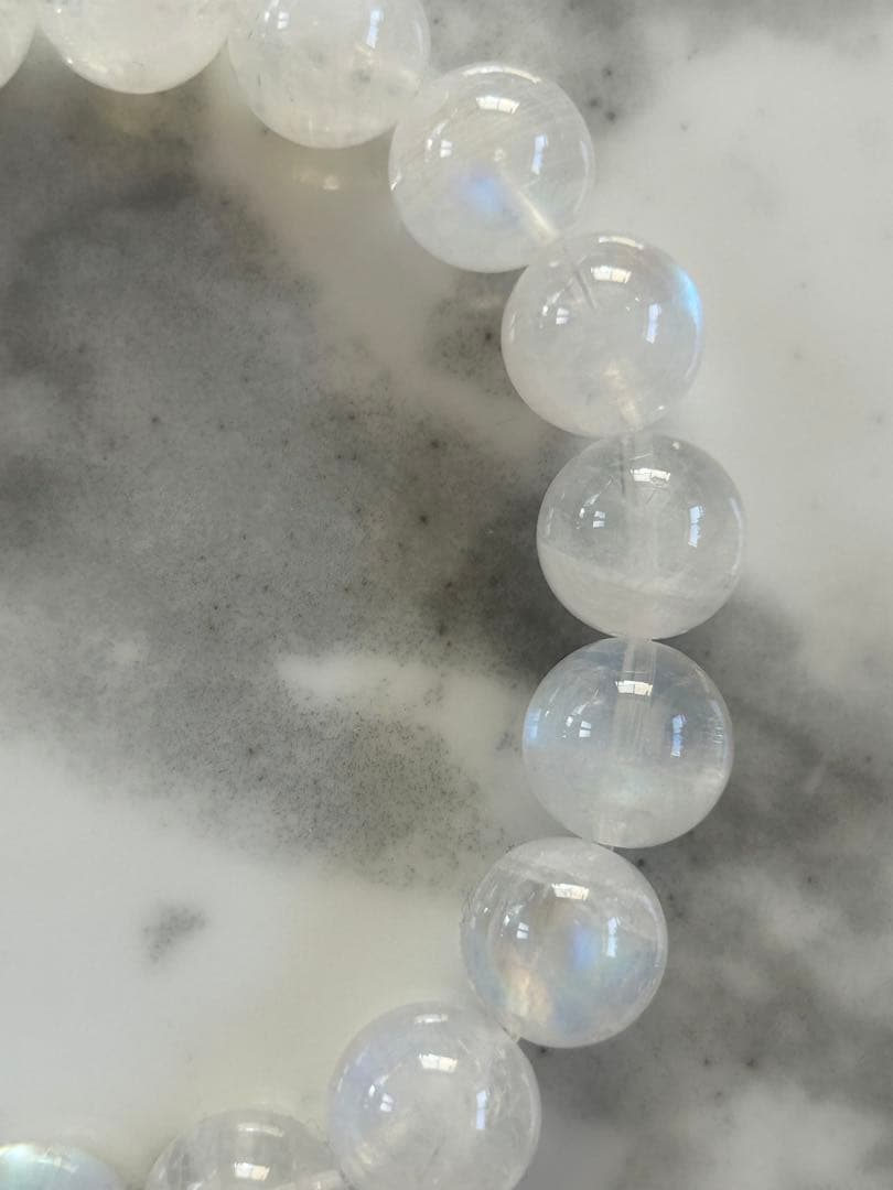 ホワイトラブラドライトブレスレット10ミリ