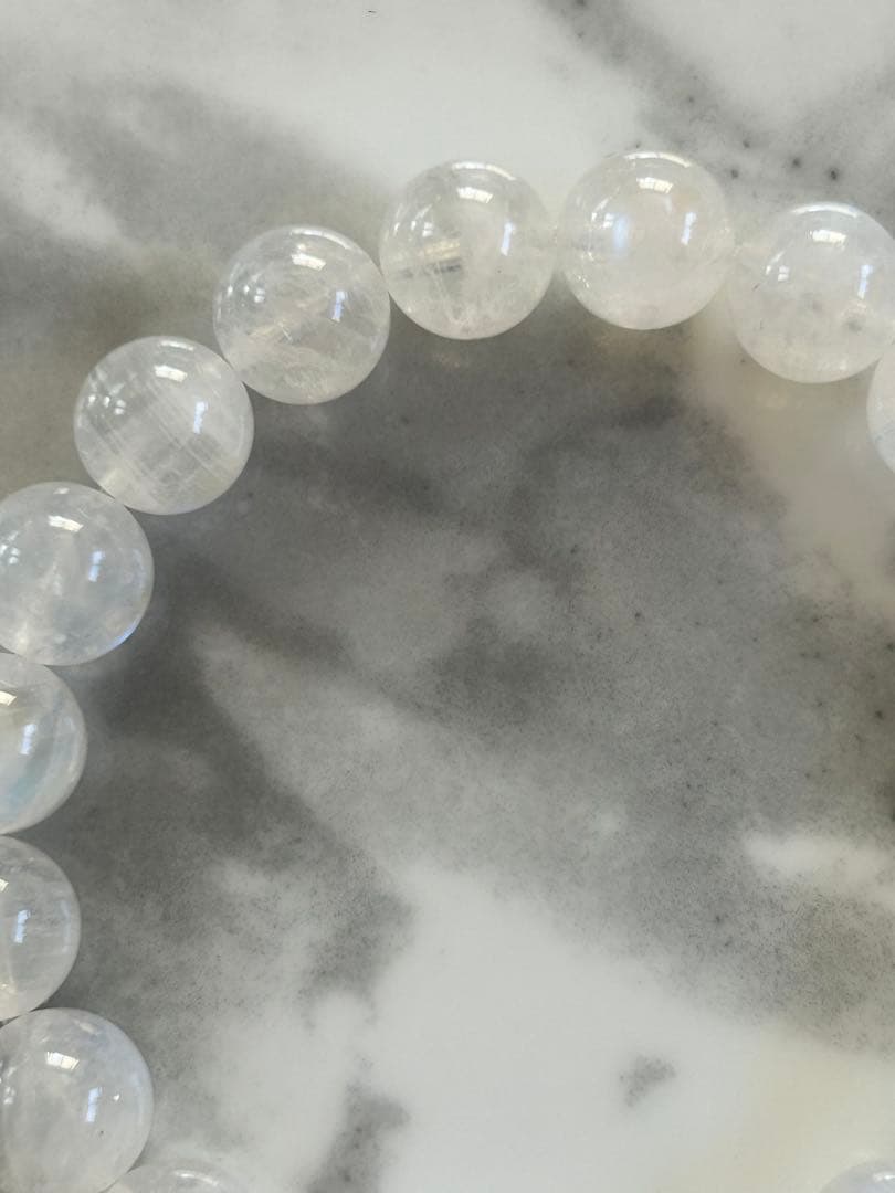 ホワイトラブラドライトブレスレット10ミリ