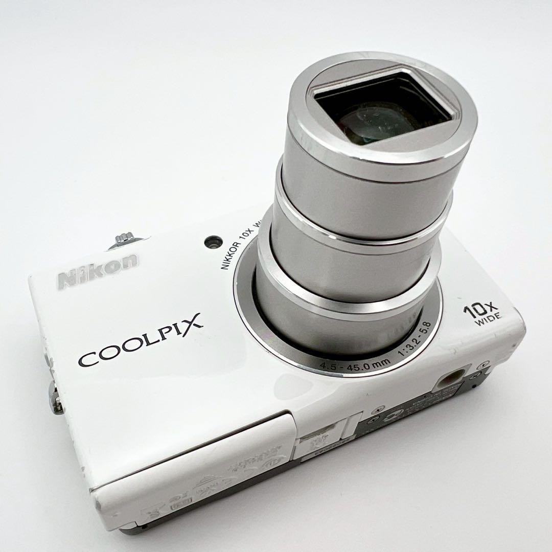 【完動品】Nikon COOLPIX S6200 ホワイト 動作確認 コンデジ