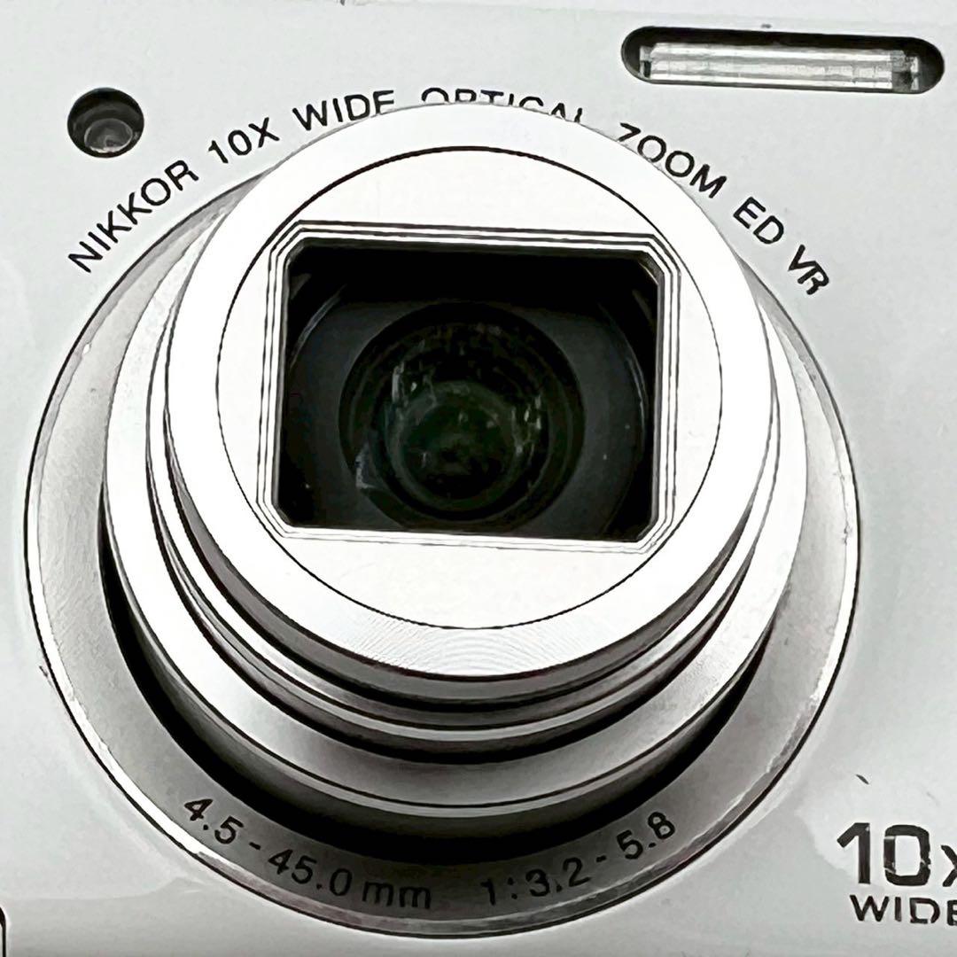 【完動品】Nikon COOLPIX S6200 ホワイト 動作確認 コンデジ