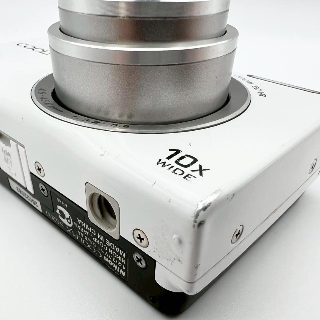 【完動品】Nikon COOLPIX S6200 ホワイト 動作確認 コンデジ