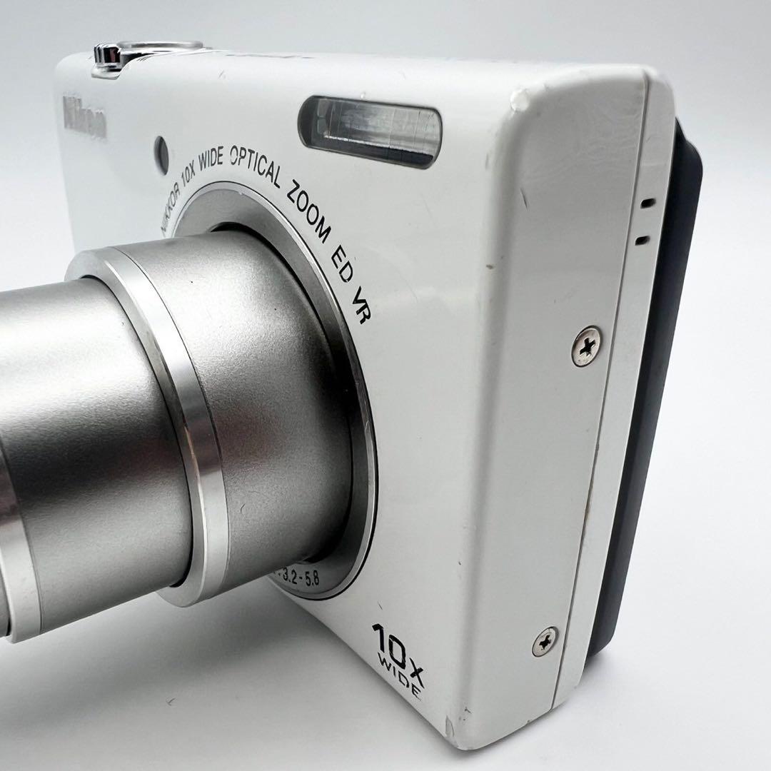 【完動品】Nikon COOLPIX S6200 ホワイト 動作確認 コンデジ